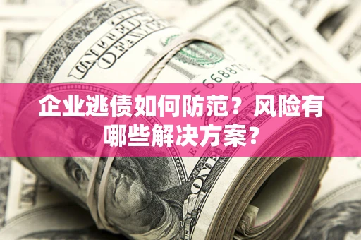北京企业逃债如何防范？风险有哪些解决方案？