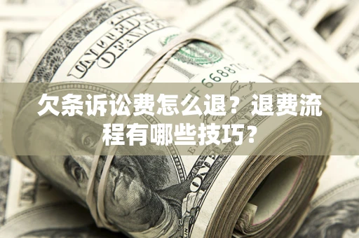 北京欠条诉讼费怎么退？退费流程有哪些技巧？